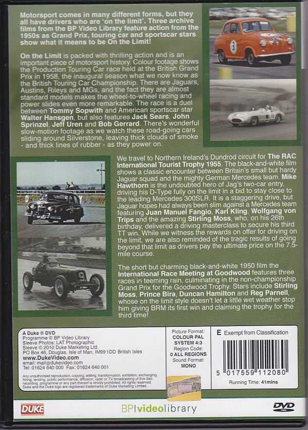 On The Limit: Featuring Grand Prix, Touring Car and Sportsca Racing From The 195