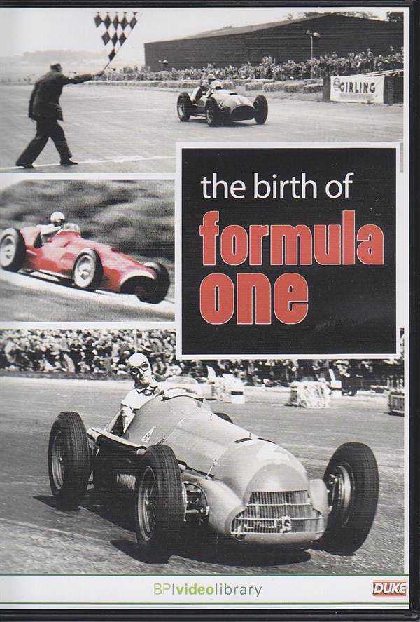 Formula One DVD cover with the birth of formula one title and racing cars