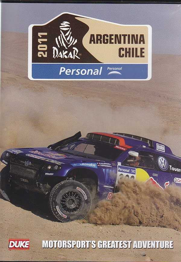 Rally DVD cover with blue off-road car and Argentina Chile Personal label