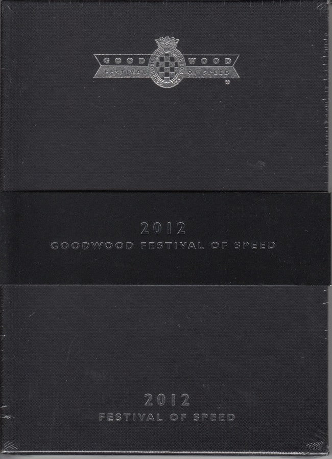 Black DVD case with embossed 2012 Festival of Speed logo and text