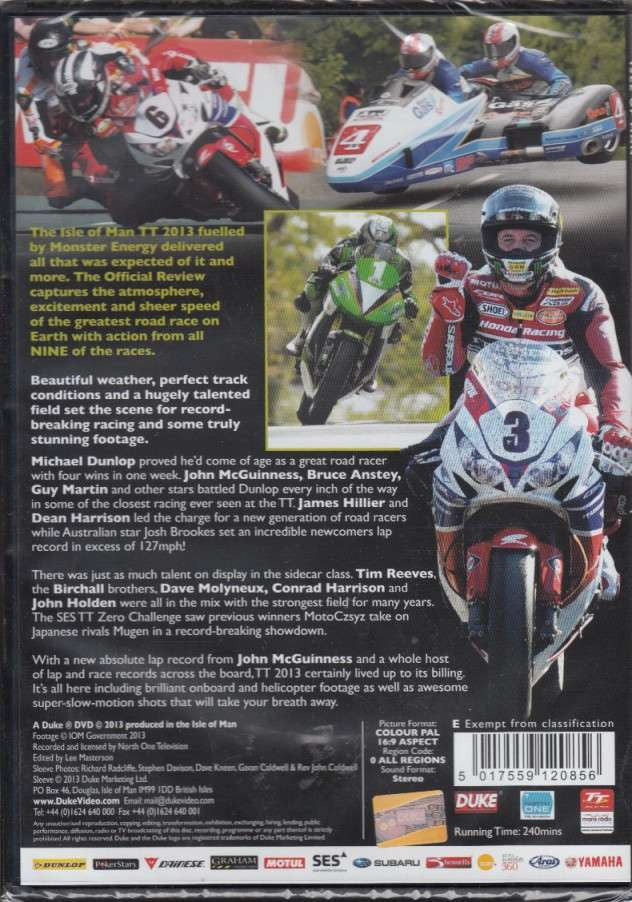 TT 2013 Review NTSC DVD back cover