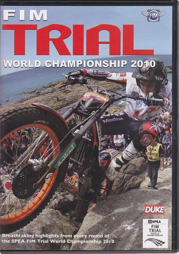 Trial World Championship 2010 DVD cover with FIM Trial title and motorbike rider