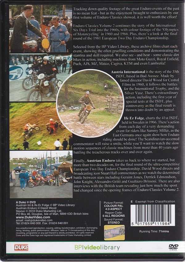 Enduro Classics Volume 2 DVD