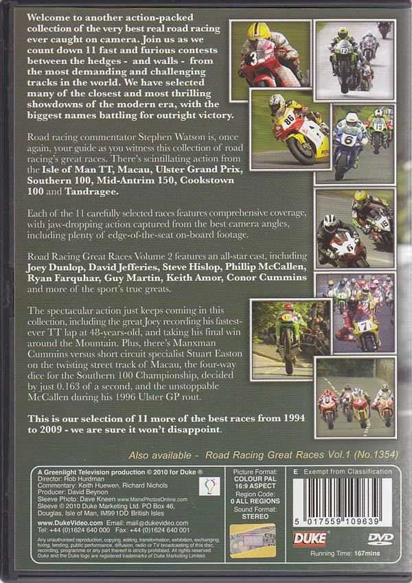 Road Racing Great Races Vol 2 DVD