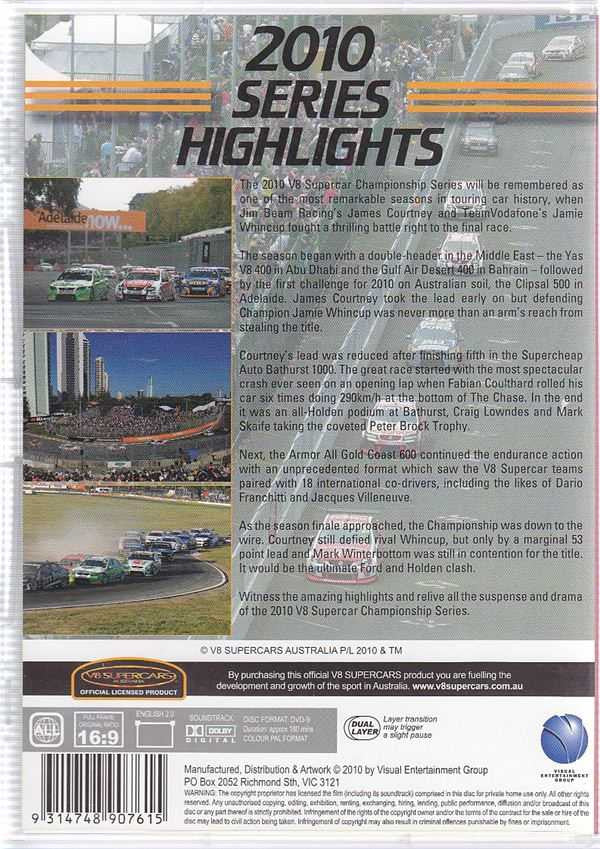 V8 Supercars Championship Series: 2010 Highlights DVD