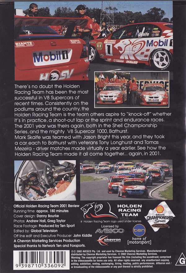 Official Holden Racing Team 2001 Review DVD