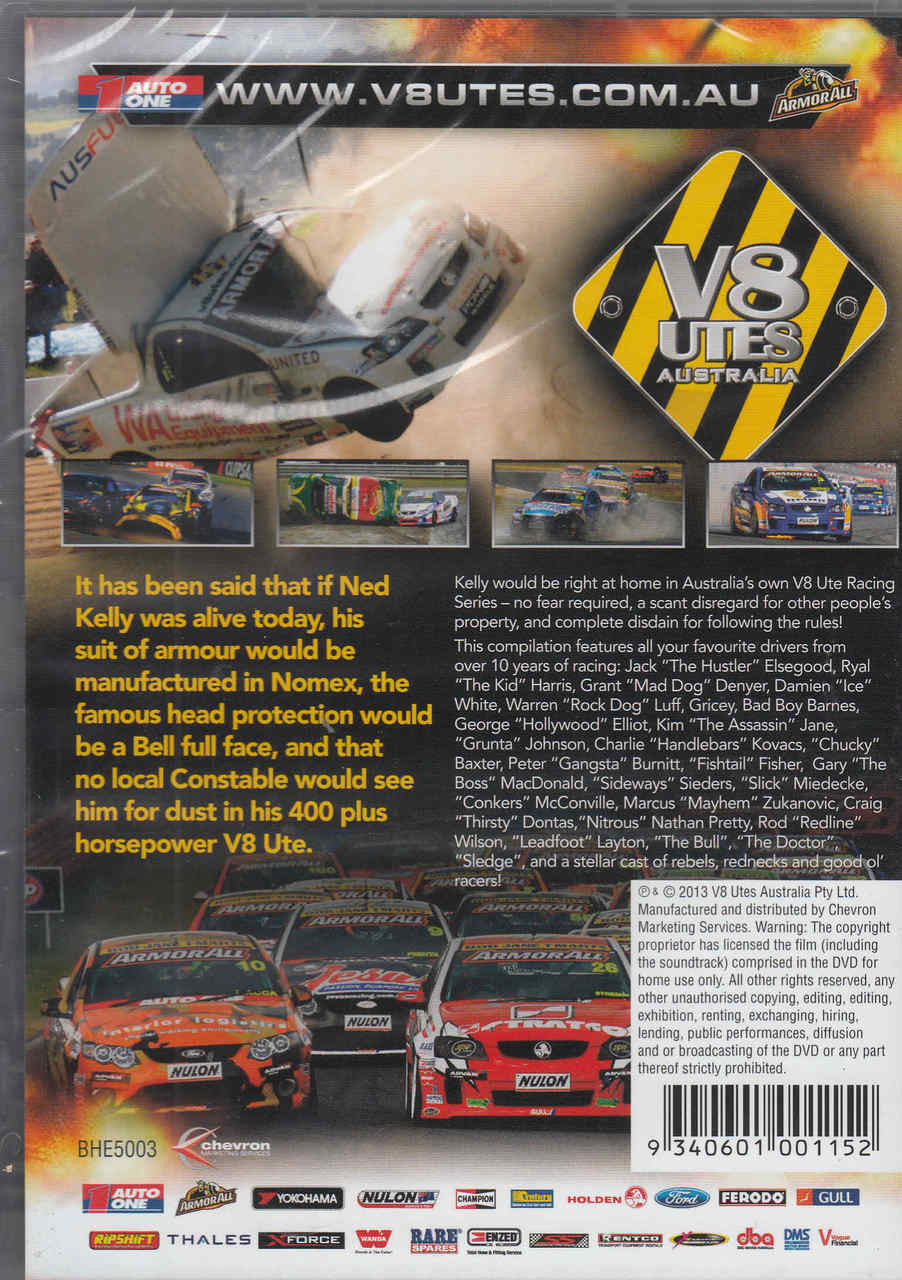 The Australia V8 Ute Racing Series - 10 Year Highlights DVD - back