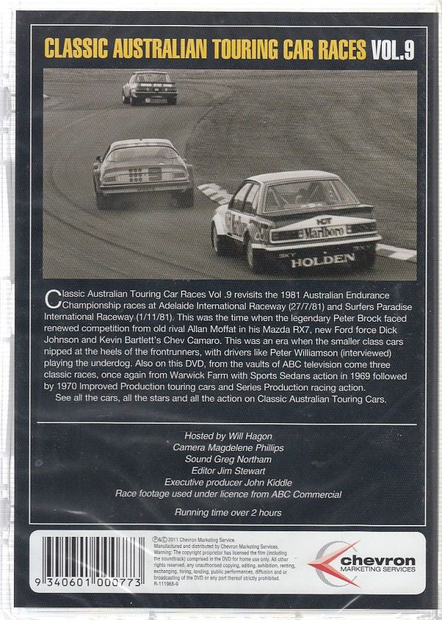 Classic Australian Touring Car Races Vol. 9 DVD Back Cover