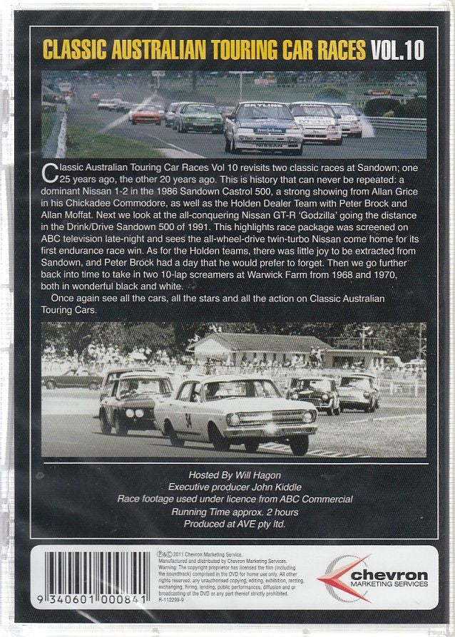 Classic Australian Touring Car Races Vol. 10 DVD Back Cover