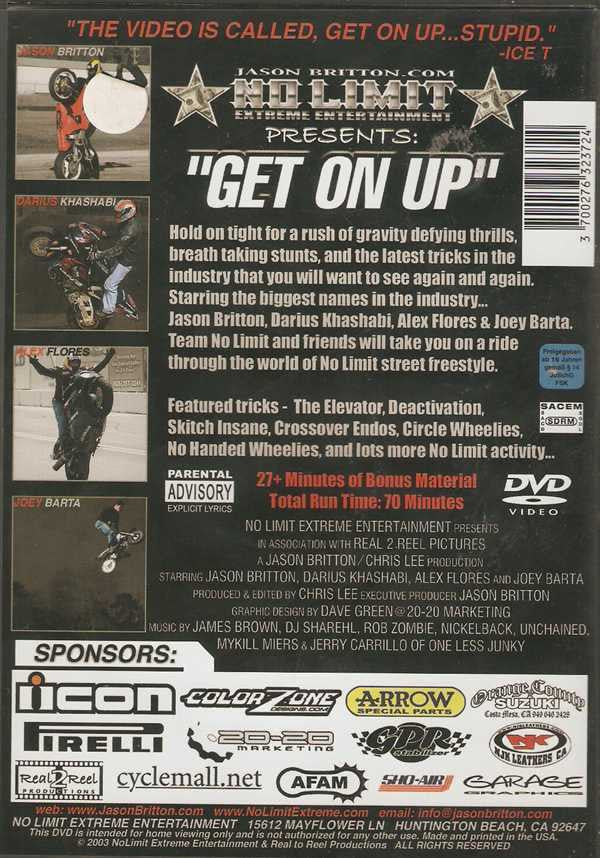 DVD cover back with title text, rating, and sponsor logos