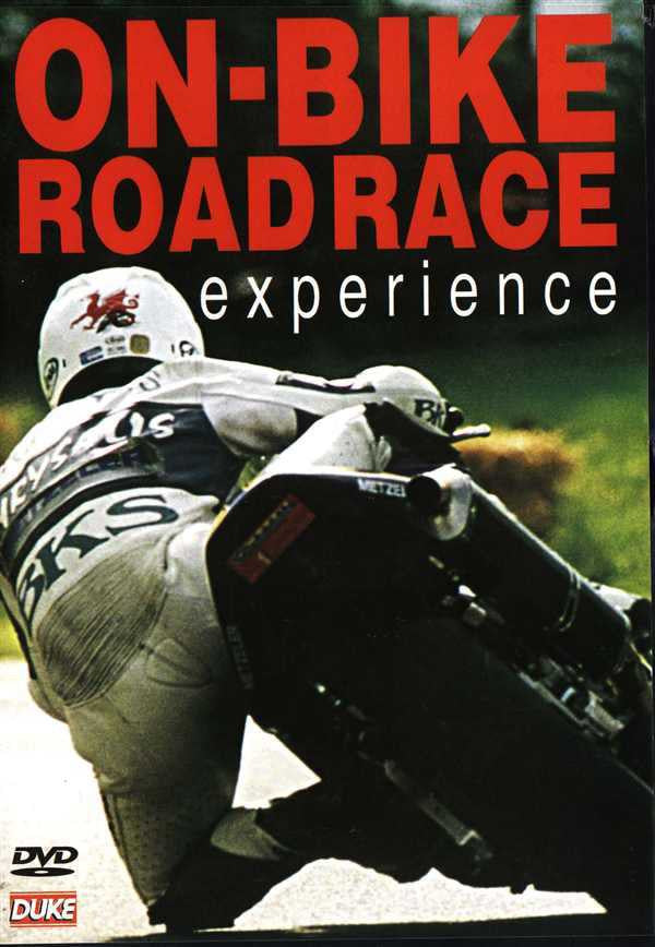 On-Bike Road Race Experience DVD cover with cyclist on bike and red title text