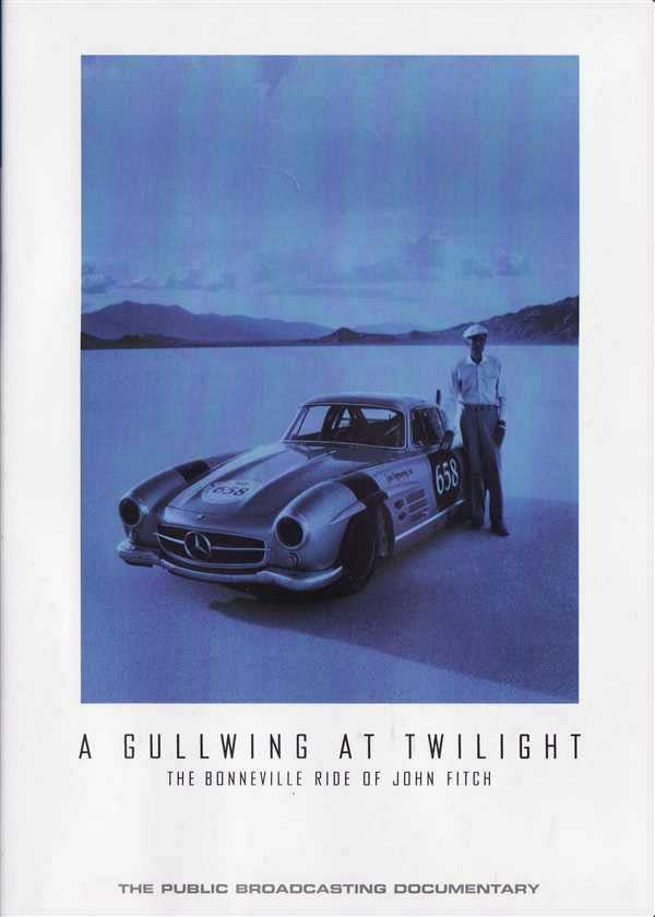 DVD documentary cover with vintage race car and person standing beside it