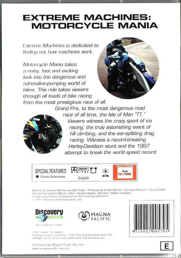 Extreme Machines: Motorcycle Mania DVD