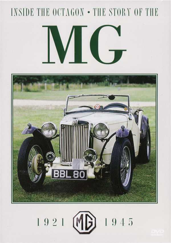 DVD case front cover with MG logo and photo of a classic roadster car