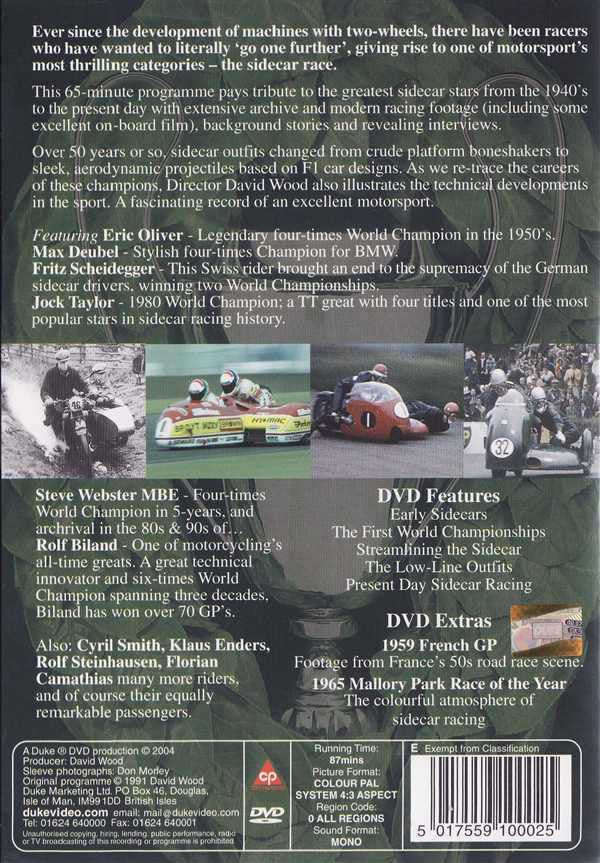 Champion Sidecar: Kings of 3 Wheels DVD