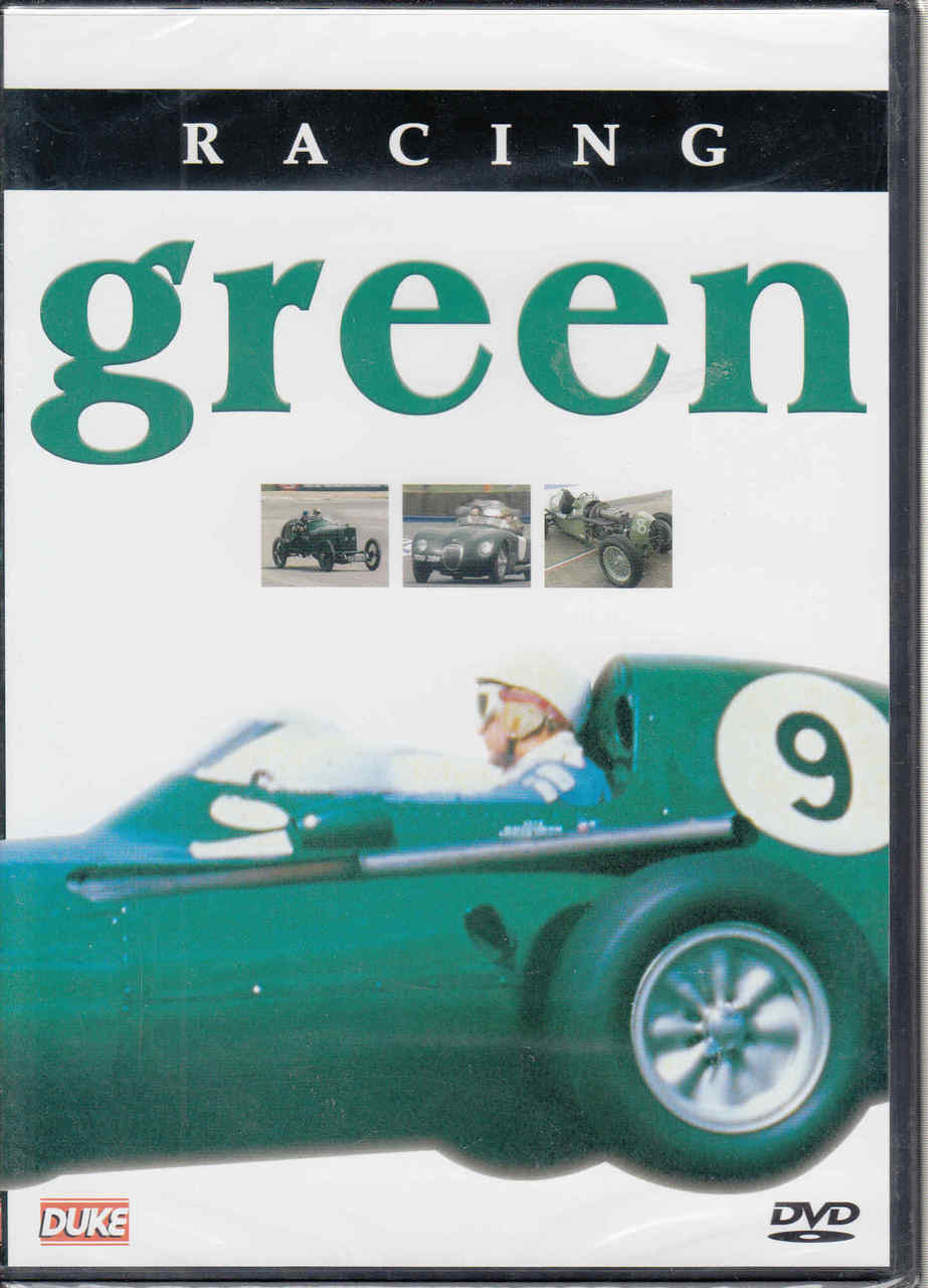 Racing Green DVD cover with green racing car and large 'green' title