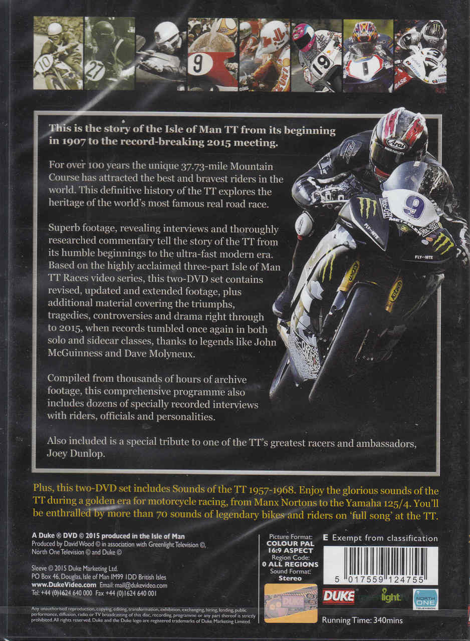 The History of the TT 1907-2015 2 DVD Set - back