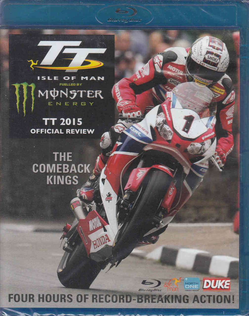 TT Isle of Man 2015 official review Blu-ray case front with racing motorcycle artwork