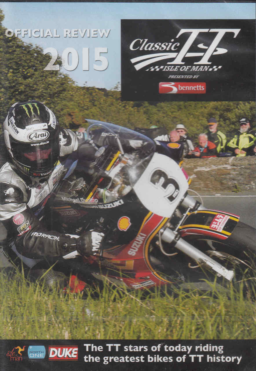Classic TT Isle of Man 2015 official review DVD cover with Classic TT logo