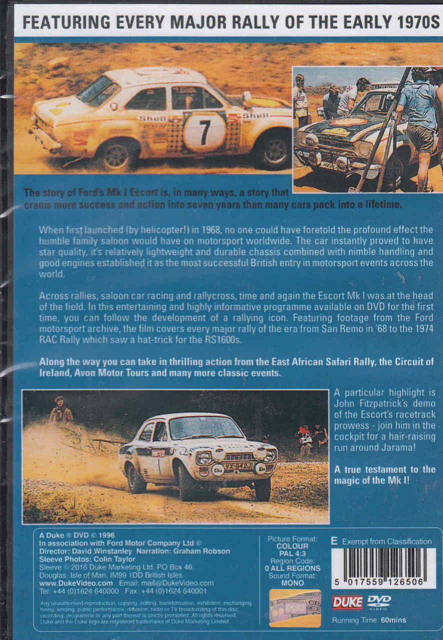 The story Of The MK1 Escort DVD (5017559126506) - back