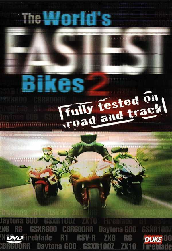 Motorcycle racing DVD cover with green bikes on track and large title text