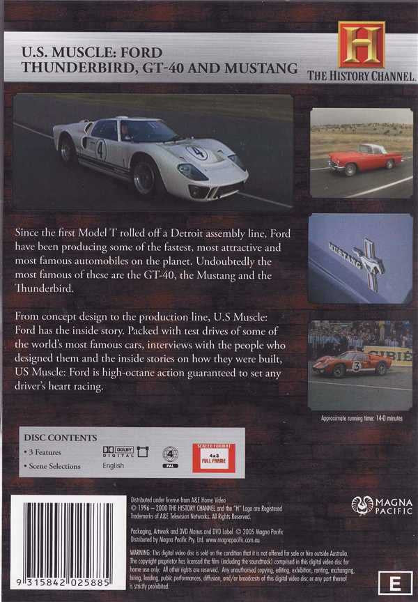 U.S. Muscle DVD box set cover with white sports car and small red car inset