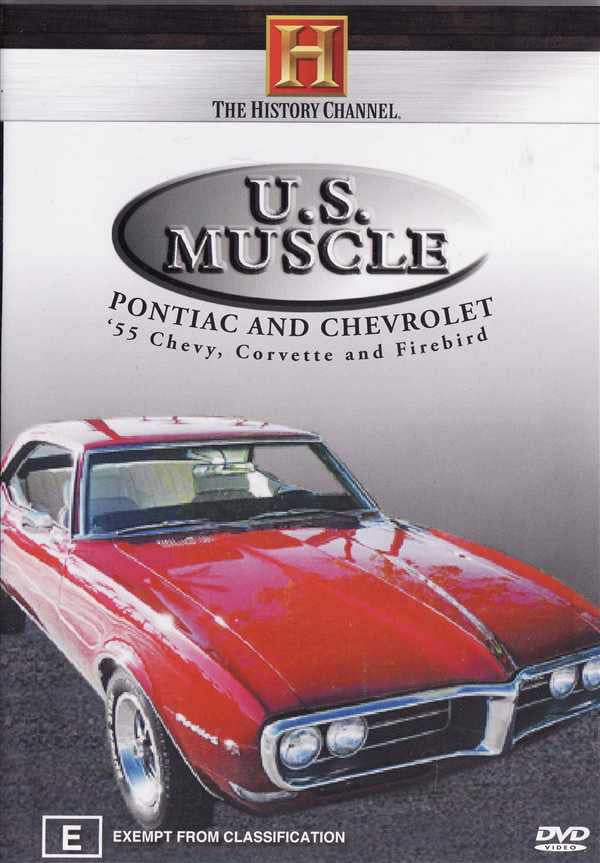 U.S. Muscle DVD box set cover showing red Pontiac and Chevrolet muscle car