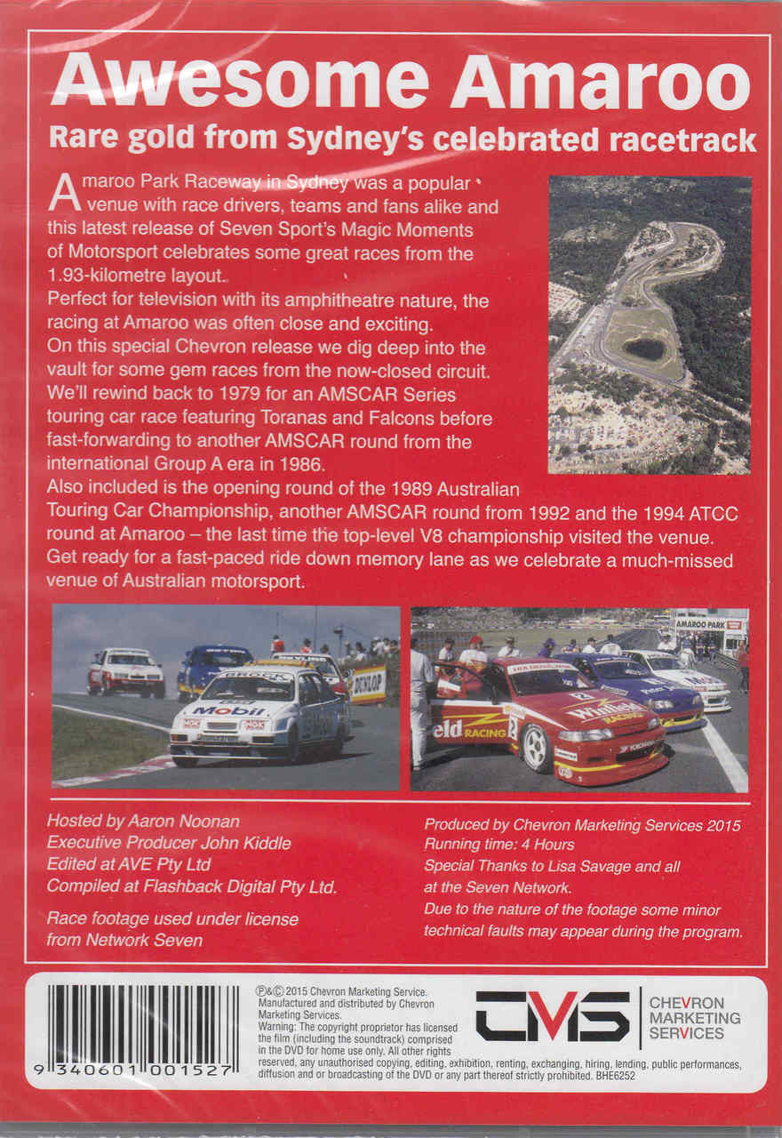 Magic Moments Of Motorsport : Awesome Amaroo DVD - back