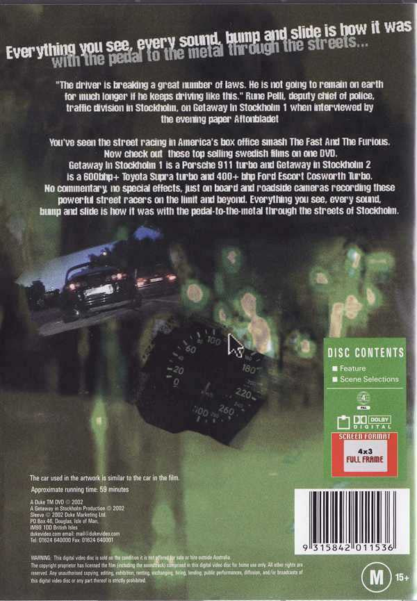 DVD case back with dark city scene, glowing map, and disc contents menu
