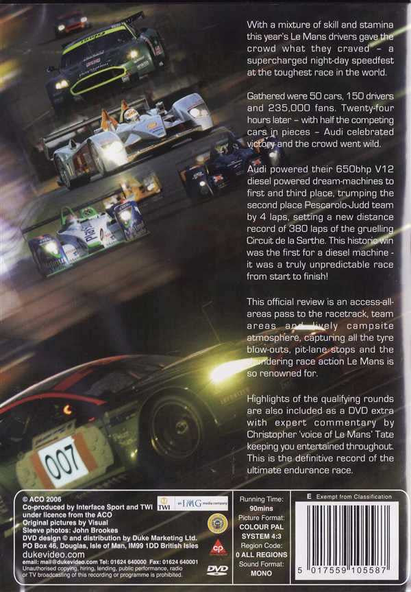 Le Mans 2006: The Official Review of The World's Greatest Endurance Race DVD