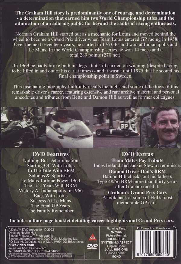 Champion Hill: Profile of a Legend DVD