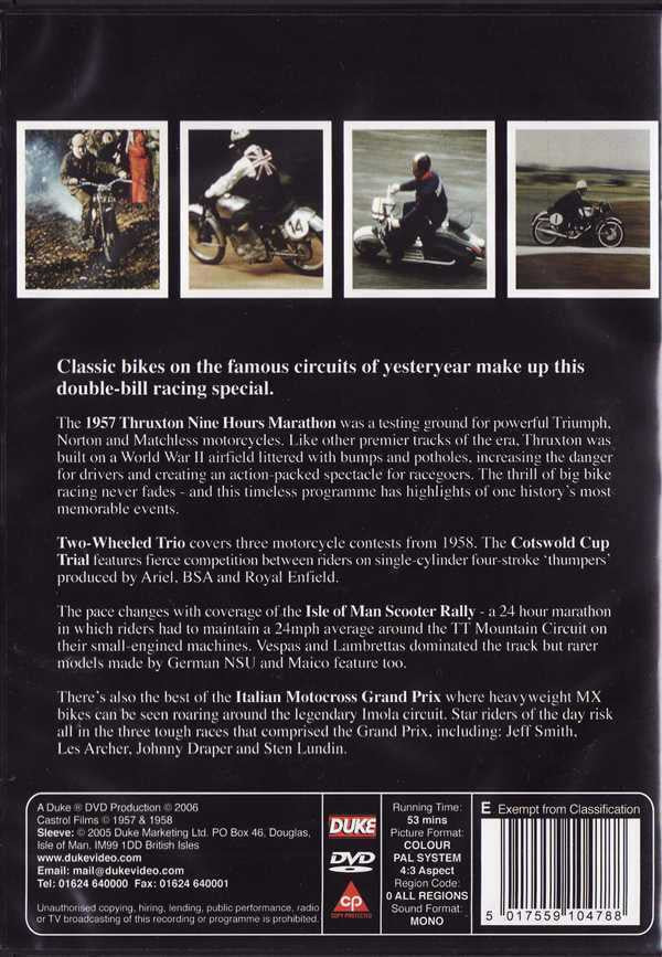Thruxton Marathon And Two Wheel Trio DVD