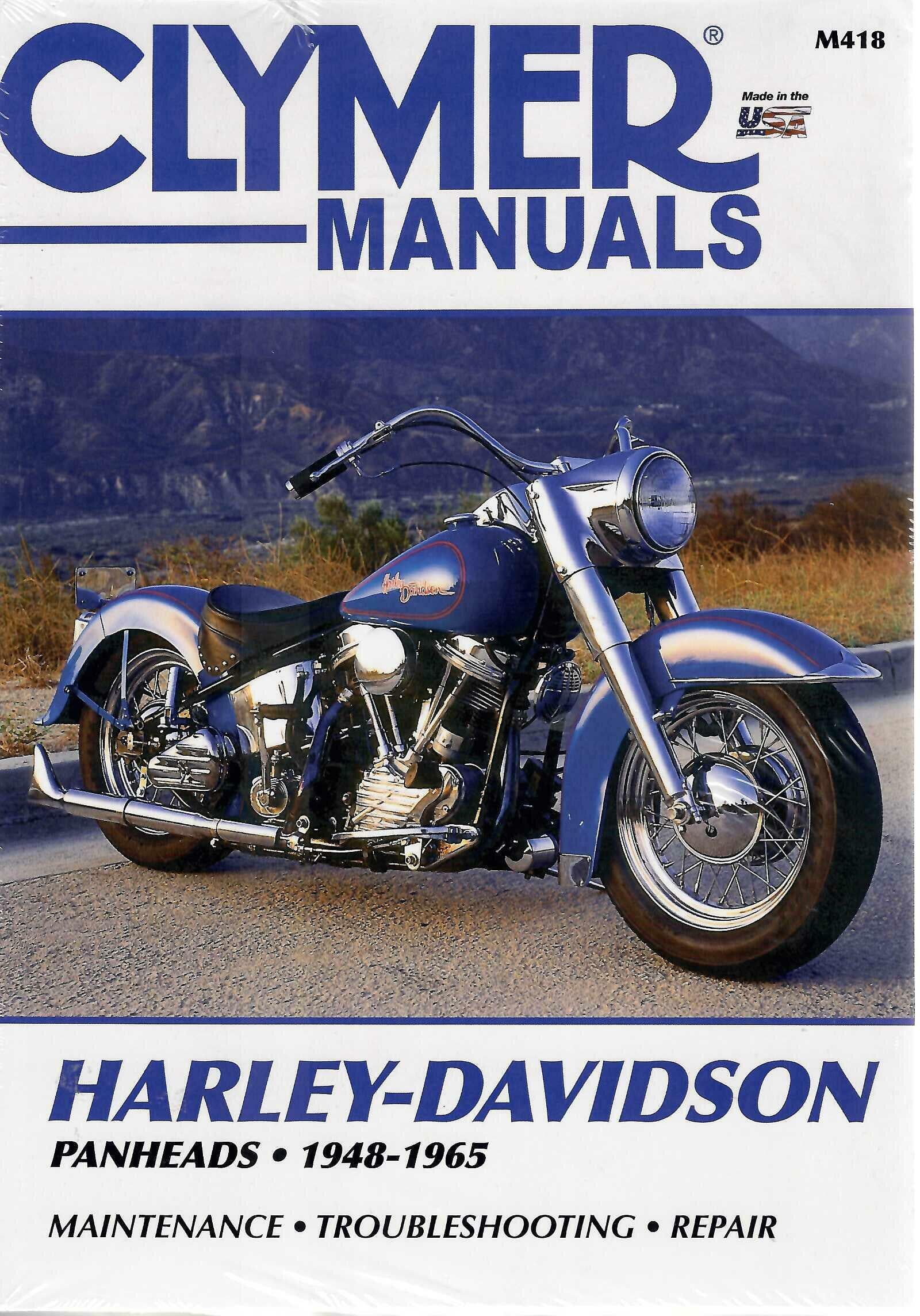 Clymer Manuals Harley-Davidson Panheads 1948–1965 repair manual, M418, illustrated cover