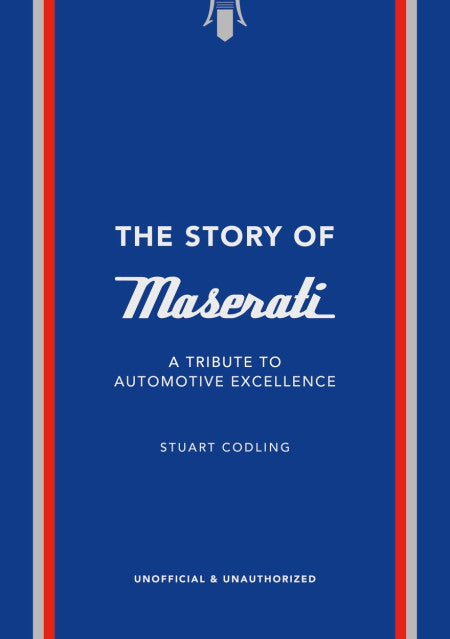 Blue book cover with Maserati logo and Automotive Excellence text.