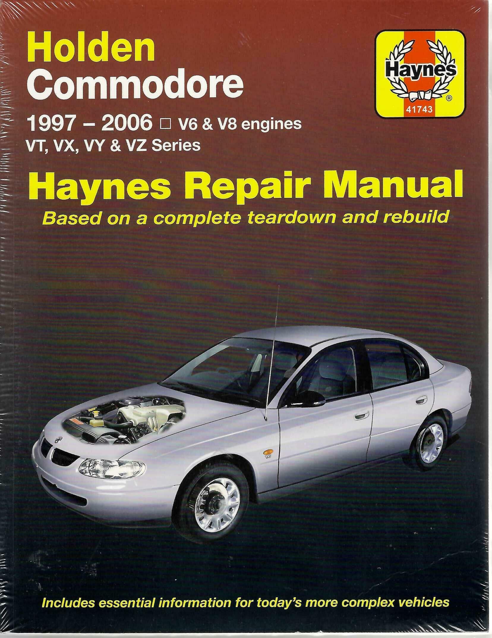 Automotive repair manual cover for Holden Commodore (1997–2006) by Haynes