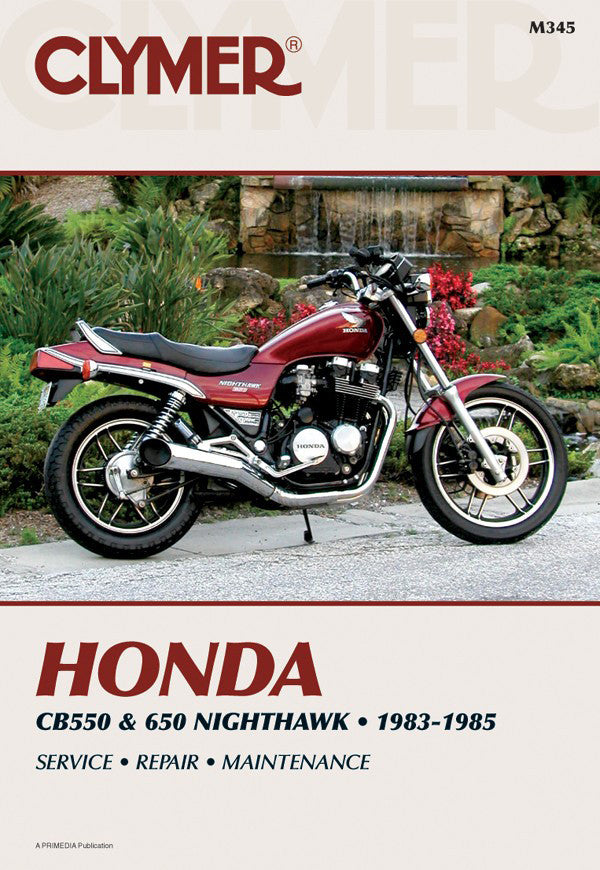 Motorcycle service repair manual cover for Honda CB550/650 Nighthawk, 1983-1985