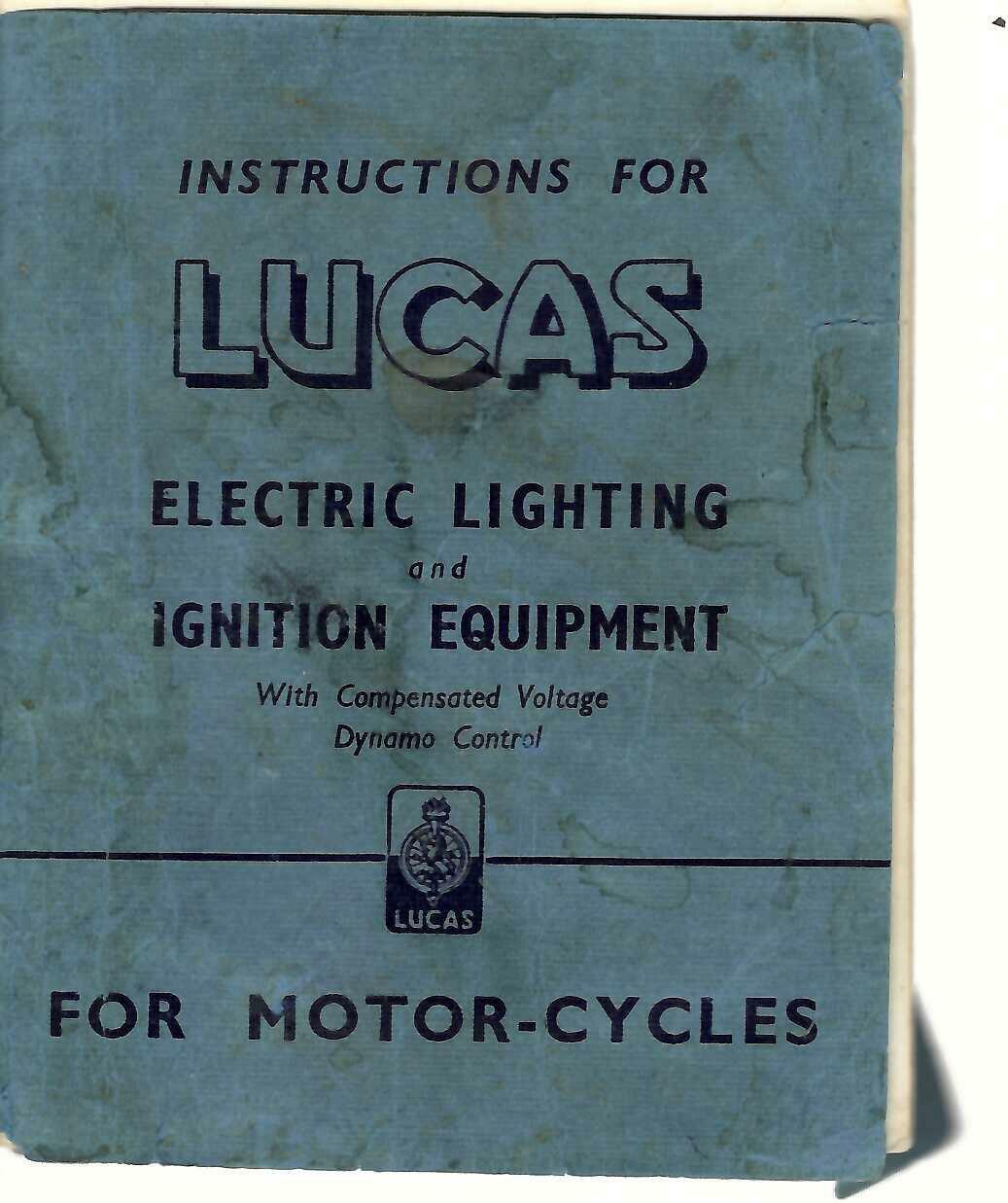 Instructions for Lucas Electric Lighting and Ignition Equipment for Motor-Cycles - Vintage Booklet