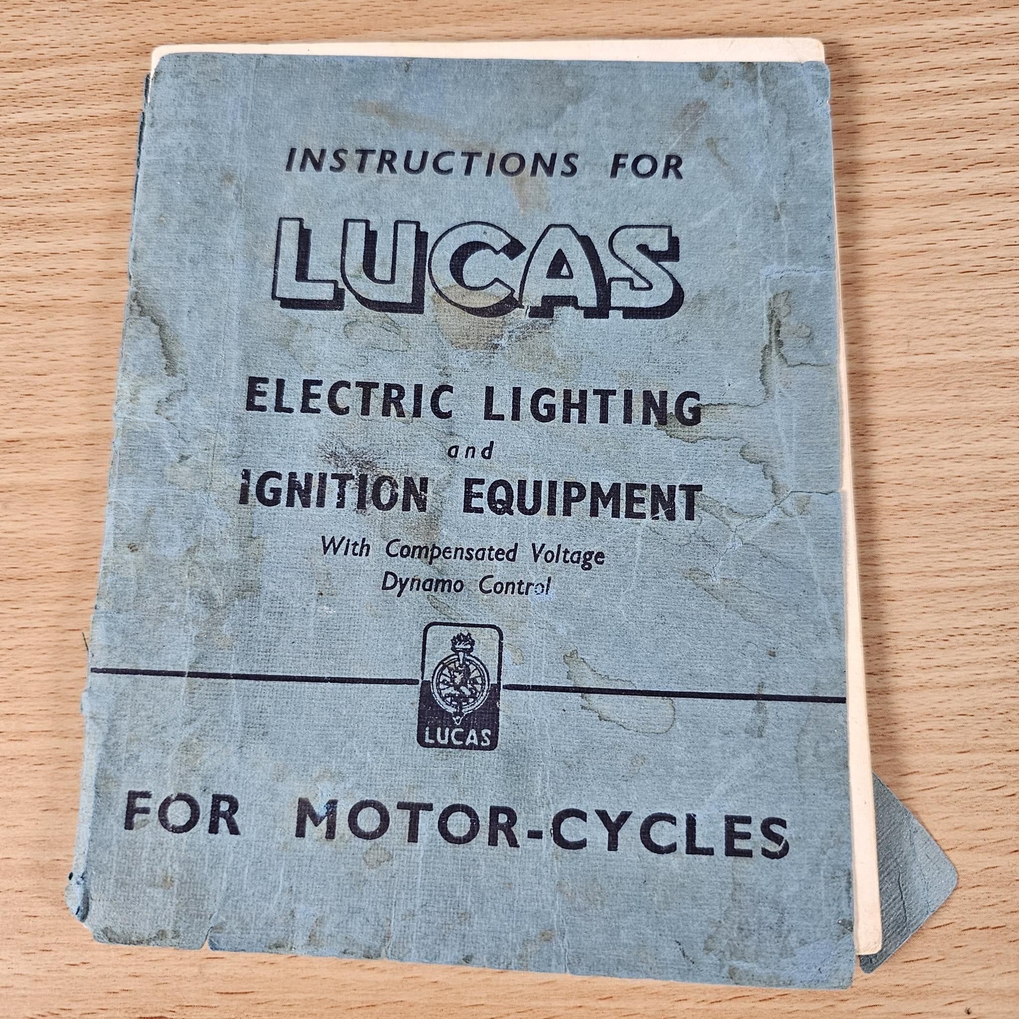 Instructions for Lucas Electric Lighting and Ignition Equipment for Motor-Cycles - Vintage Booklet