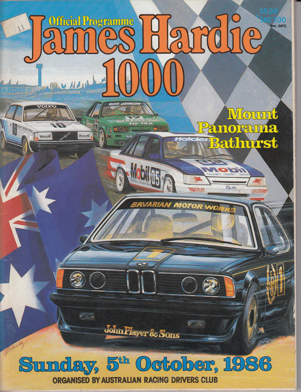 James Hardie 1000 Official Programme, Sunday 5th October 1986