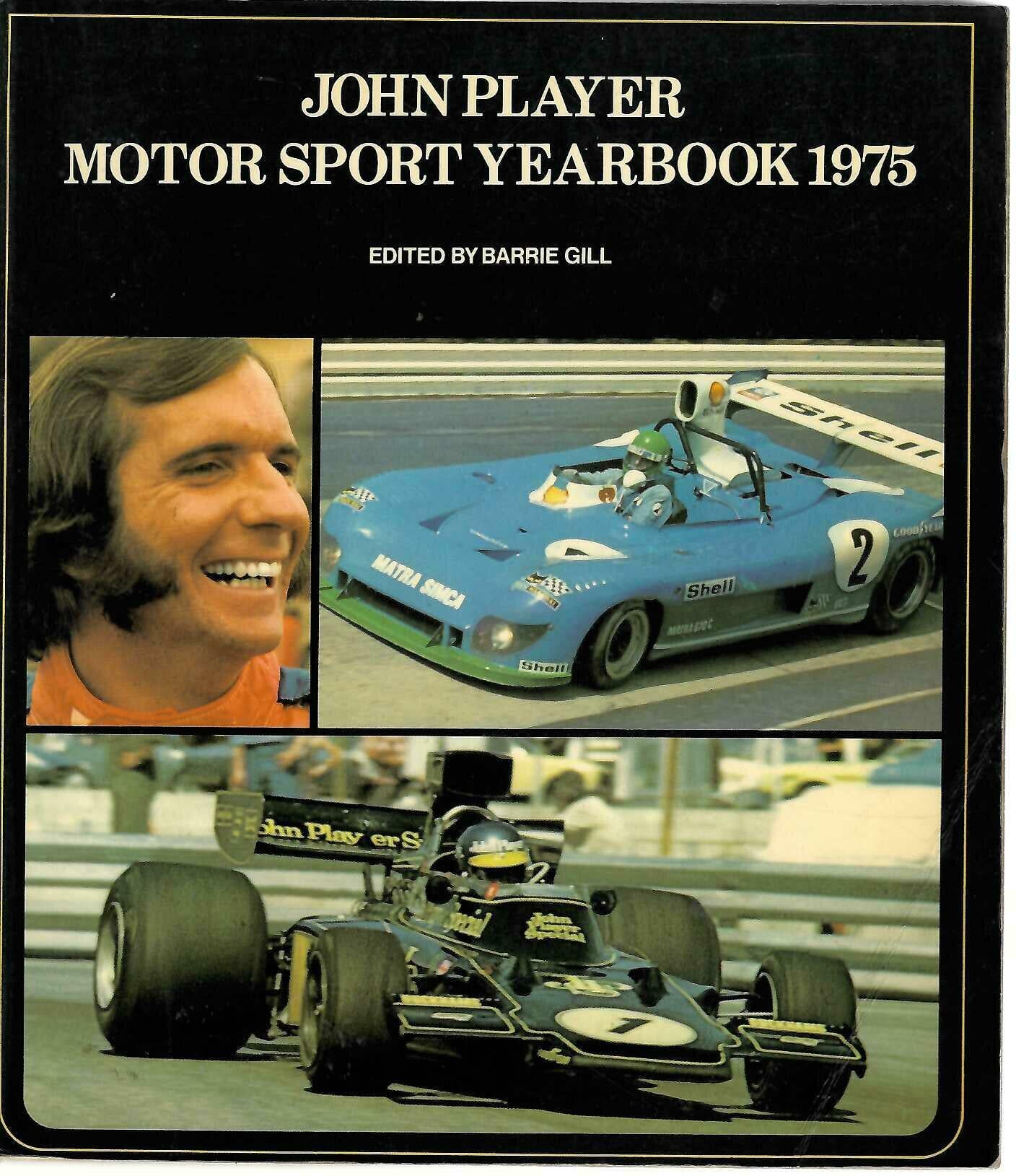 John Player Motor Sport Yearbook 1975 - Barrie Gill Hardcover Formula 1 F1 Racing