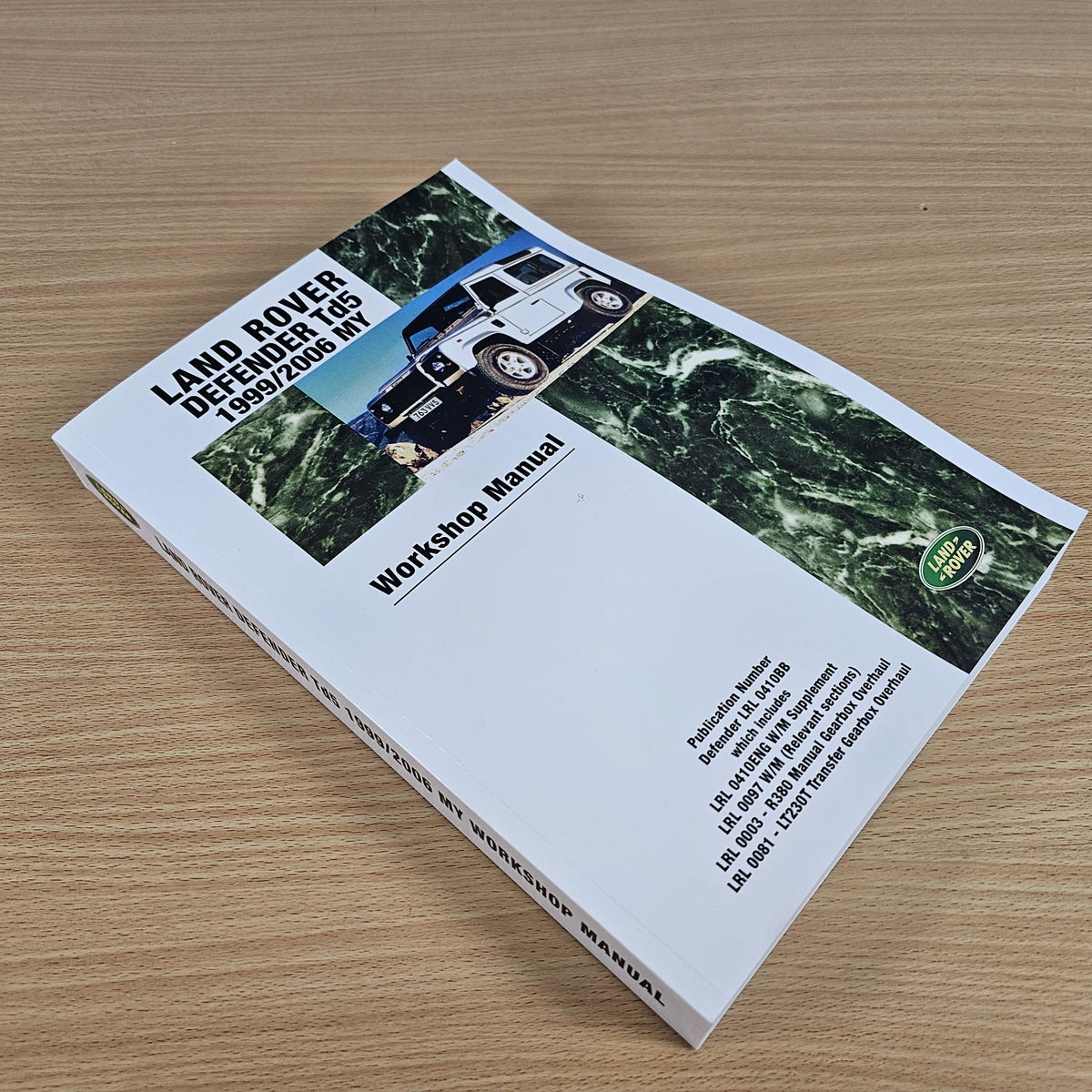 Land Rover Defender Td5 1999-2006 workshop manual book with glossy cover