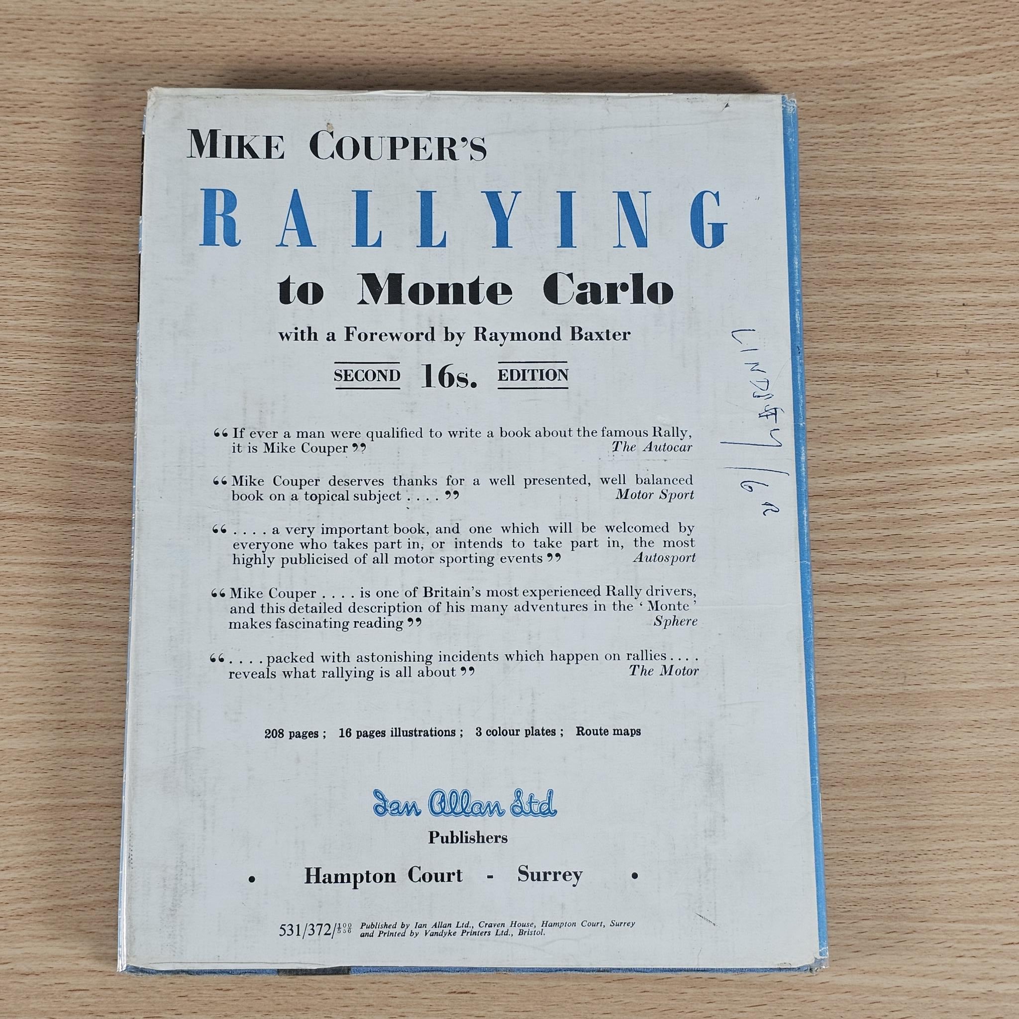 Motoring Annual book back cover with title text and publisher details