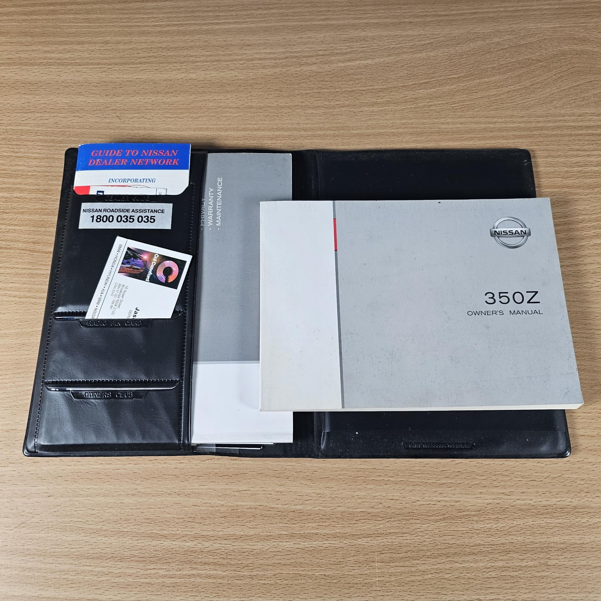 Nissan 350Z Owner's Manual Handbook Wallet Set - Genuine Factory Handbook