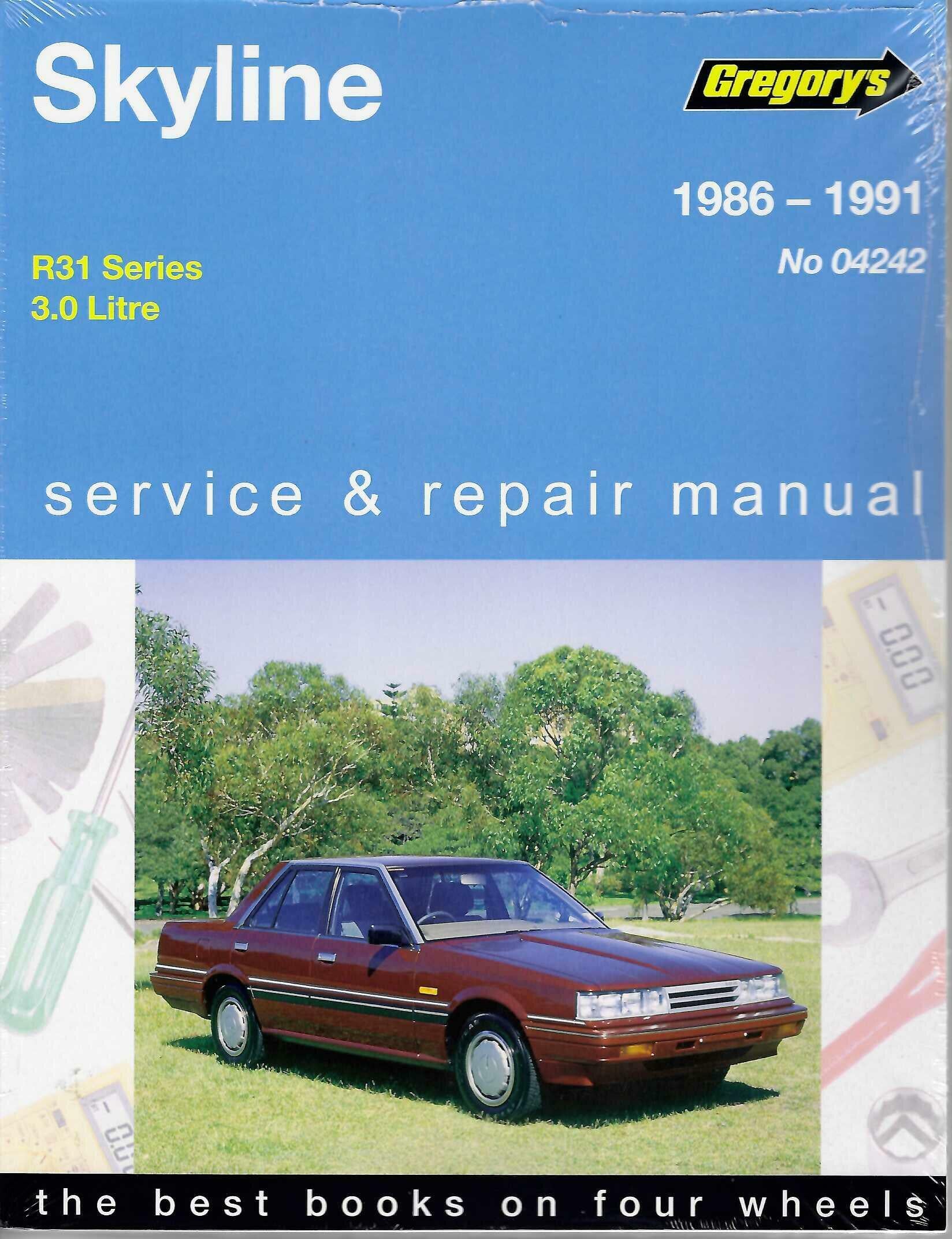 Gregory's Skyline R31 service and repair manual cover, 1986–1991, No. 04242