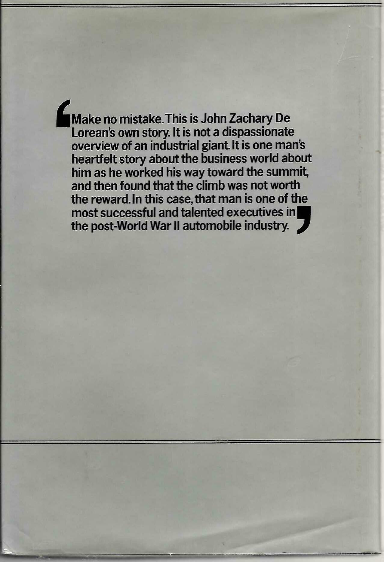 On a Clear Day You Can See General Motors: John Z. DeLorean's Look Inside the Automotive Giant — J. Patrick Wright | Sidgwick & Jackson | 1st British Edition Hardcover