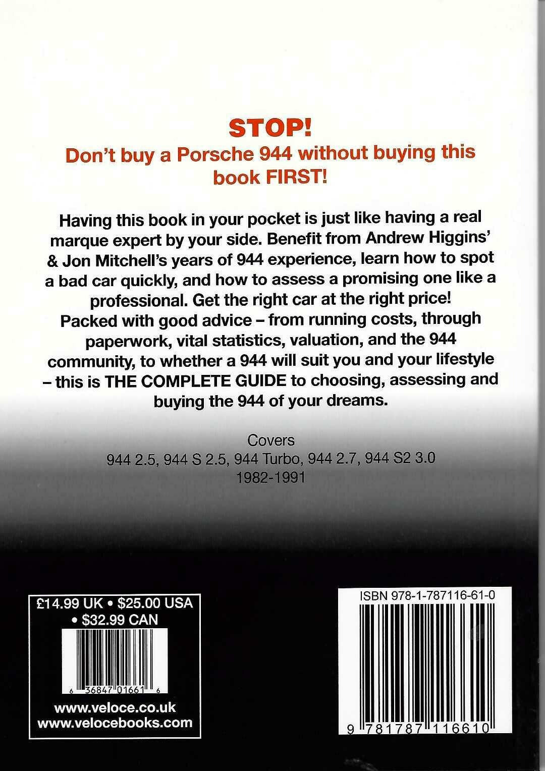 Porsche 944 buyer's guide back cover with STOP! text and barcode