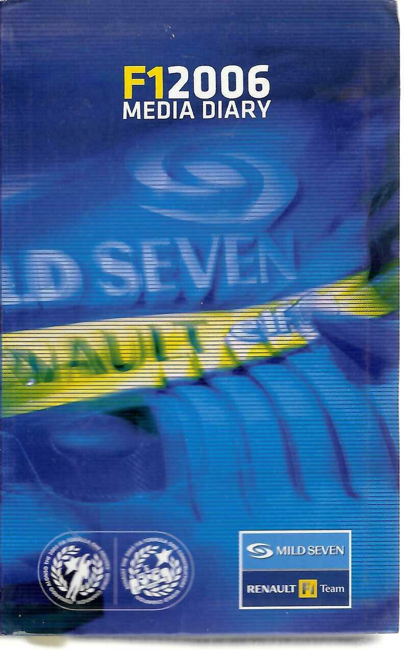 Renault F1 Team F1 2006 Media Diary Official Formula 1 Pocket Book