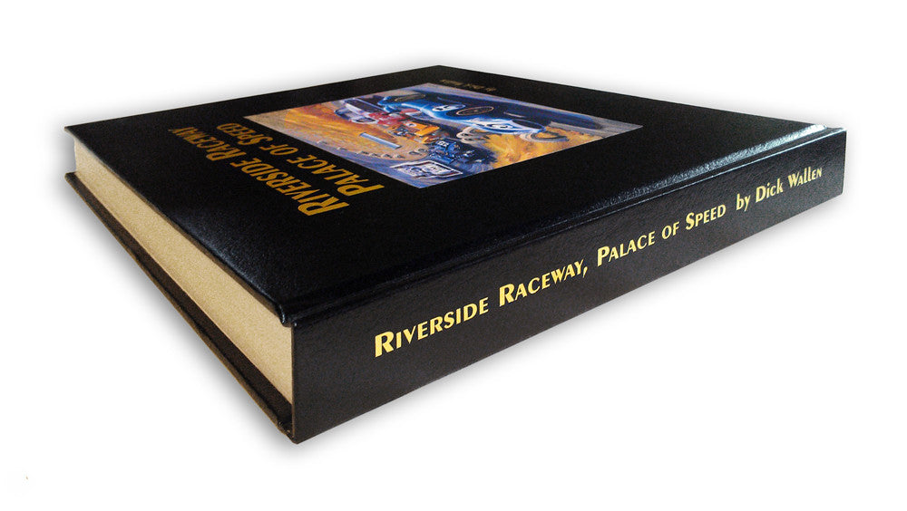 Black hardcover racing book with gold spine text and title "Palace of Speed".