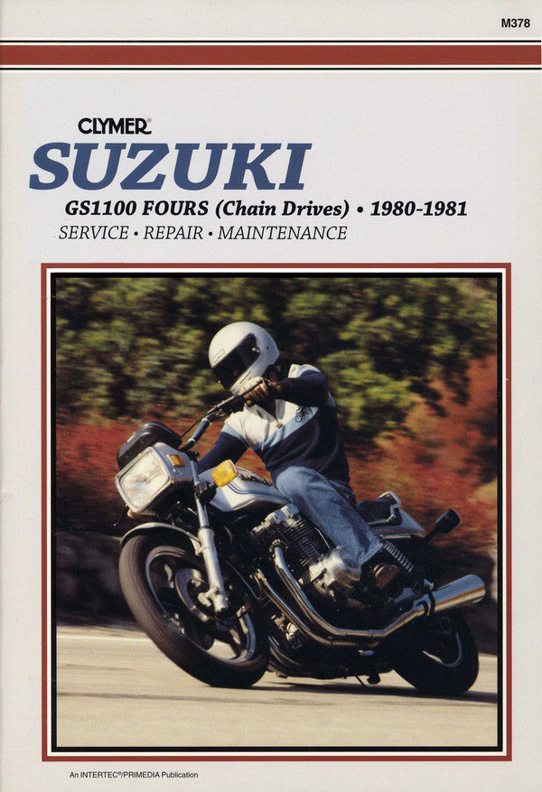 Motorcycle service repair manual cover for Suzuki GS1100 Fours (1980-1981)