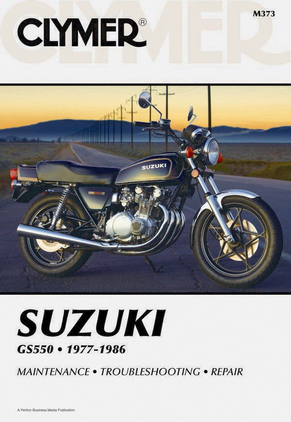 Suzuki GS550 1977-1986 service repair manual cover with motorcycle photo
